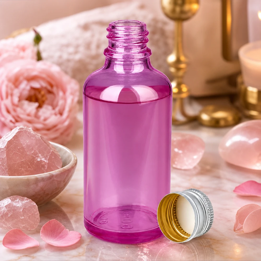 50ml Flasche 11mm Schraubverschluss Alu-Silberer Standard PurpleLine.UT18/50 50ml Purple Glasflasche mit korrosionsfreiem Aluverschluss für langfristige Lagerung von Naturprodukten