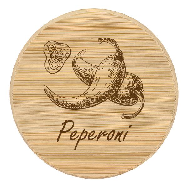 Holzdeckel "Peperoni" für WECK RR60 Holzdeckel "Peperoni" für WECK RR60