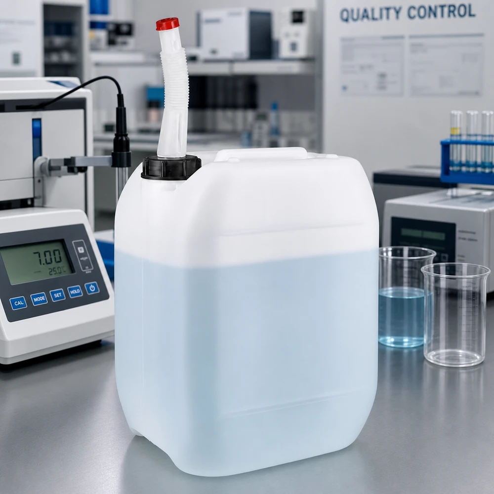 Kanister 10 Liter mit Auslaufrohr Flex Kompakter rechteckiger 10 Liter Kanister mit biegsamem Rohr für genaue Flüssigkeitsentnahme