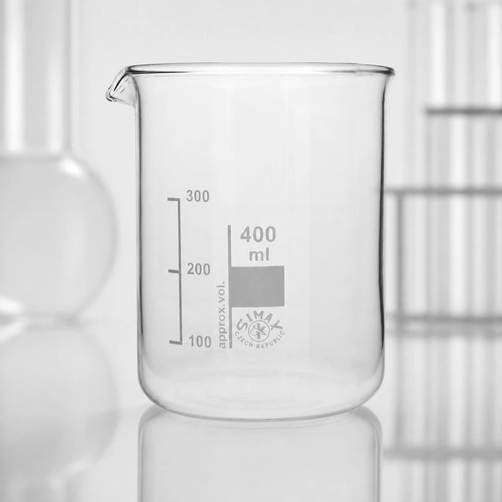 Professionelles 400ml Laborbecherglas mit ergonomischem Design und stabiler Standfestigkeit