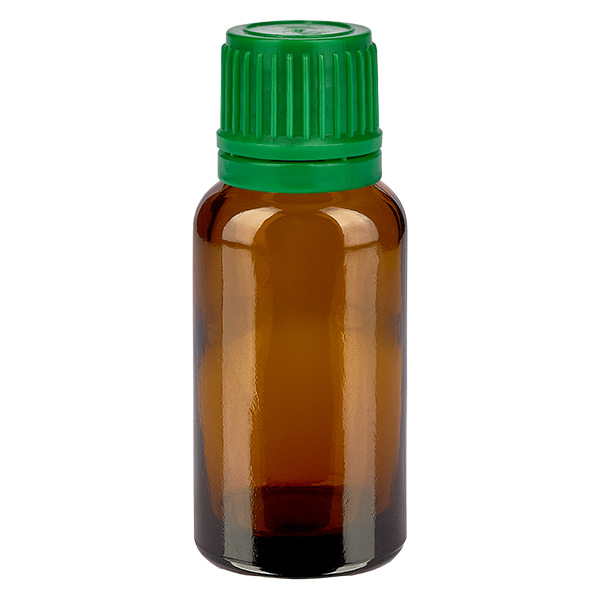 20ml Flasche 11mm Schraubverschluss grün Originalitätsverschluss BrownLine UT18/20