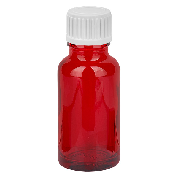 20ml Globuliflasche 3mm Giessring weiß Standardverschluss RedLine UT18/20