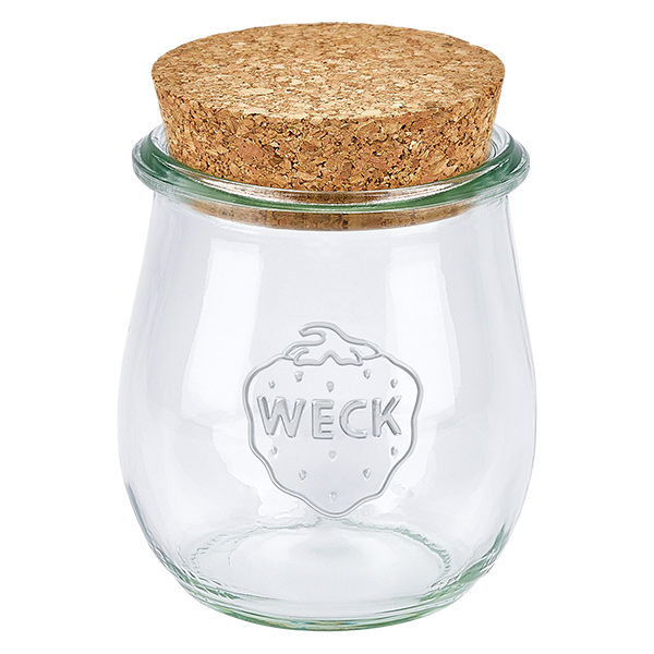 220ml Tulpenglas WECK RR60 mit Korken natur