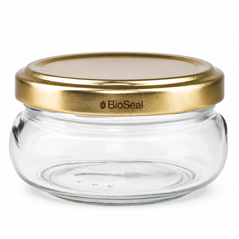 120ml Terrinenglas mit BioSeal Deckel gold UNiTWIST 120ml Terrinenglas mit BioSeal Deckel gold UNiTWIST
