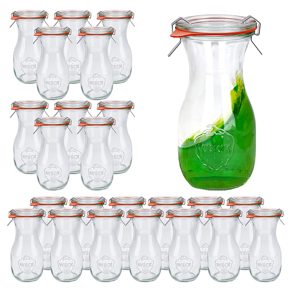 24er Set Weck Gläser 290ml Saftflasche mit 24 Glasdeckeln, 2 24er Set Weck Gläser 290ml Saftflasche mit 24 Glasdeckeln, 2
