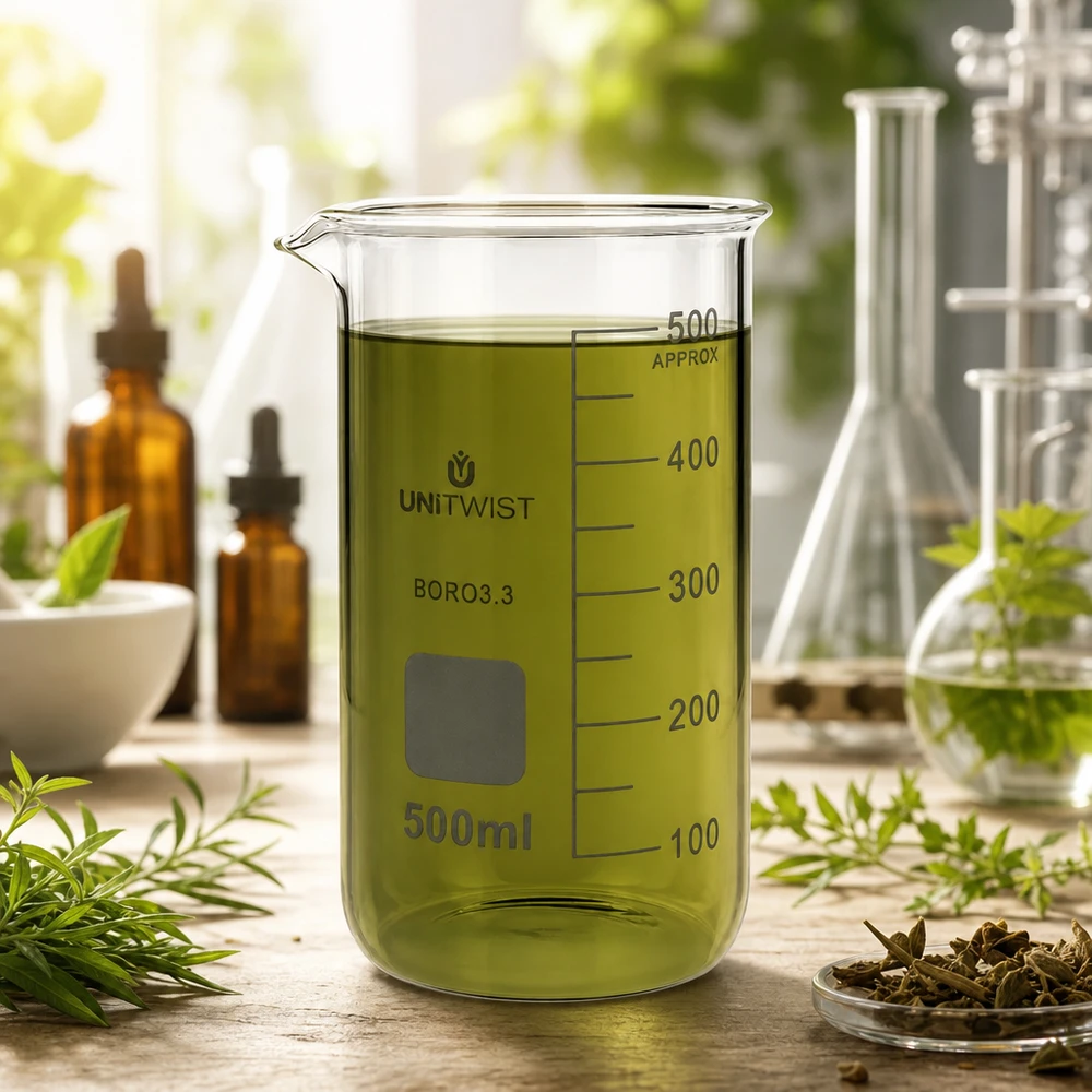 Becherglas 500ml Borosilikat, hohe Form UNiTWIST Becherglas 500ml hohe Form UNITWIST mit sichtbarer ml-Skala bis 500 für Naturheilkunde
