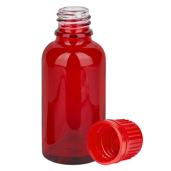 30ml Flasche 11mm Schraubverschluss rot Originalitätsverschluss RedLine UT18/30 30ml Flasche 11mm Schraubverschluss rot Originalitätsverschluss RedLine UT18/30