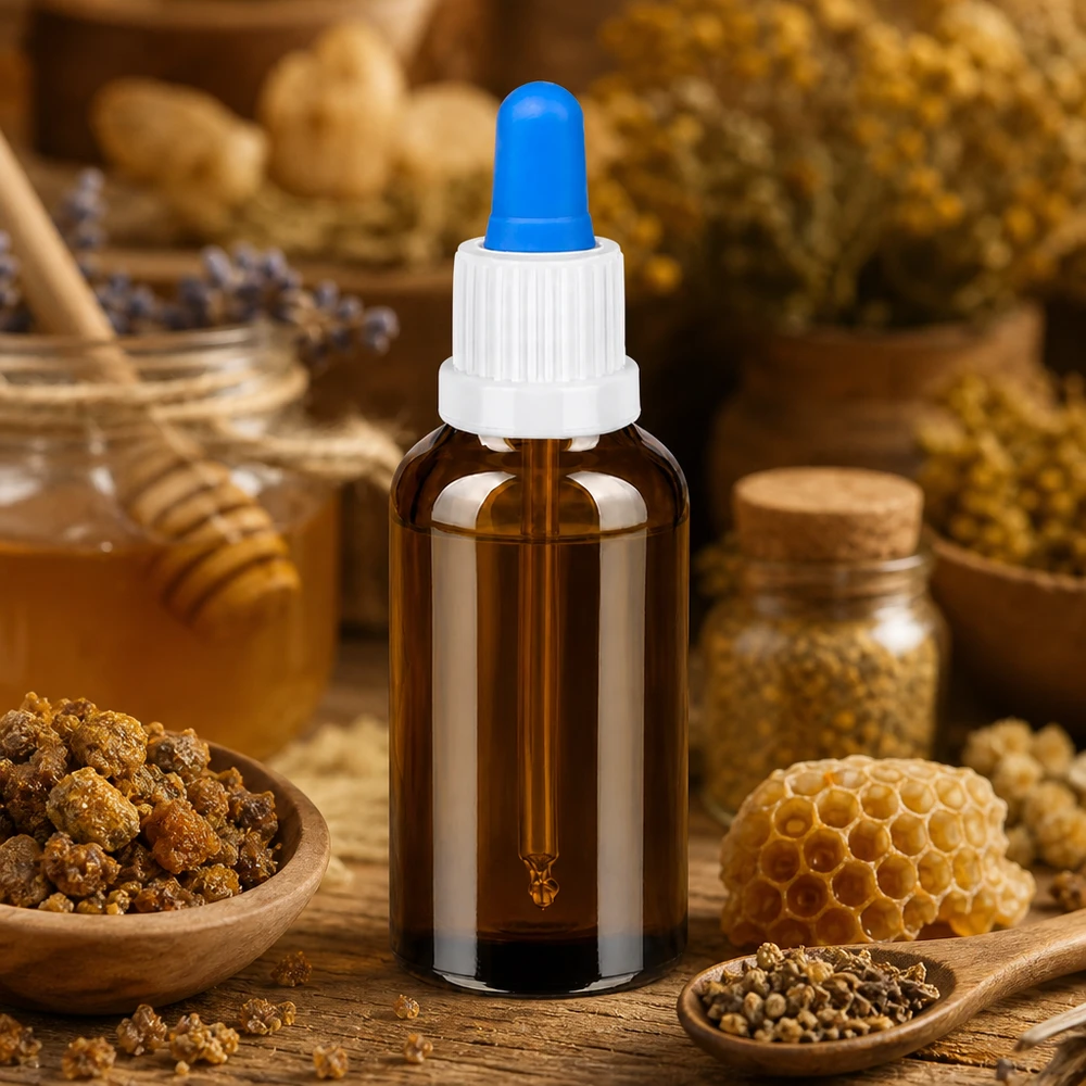 Laborqualität 30ml Pipettenflasche mit blauer Gummipipette für pharmazeutische Anwendungen