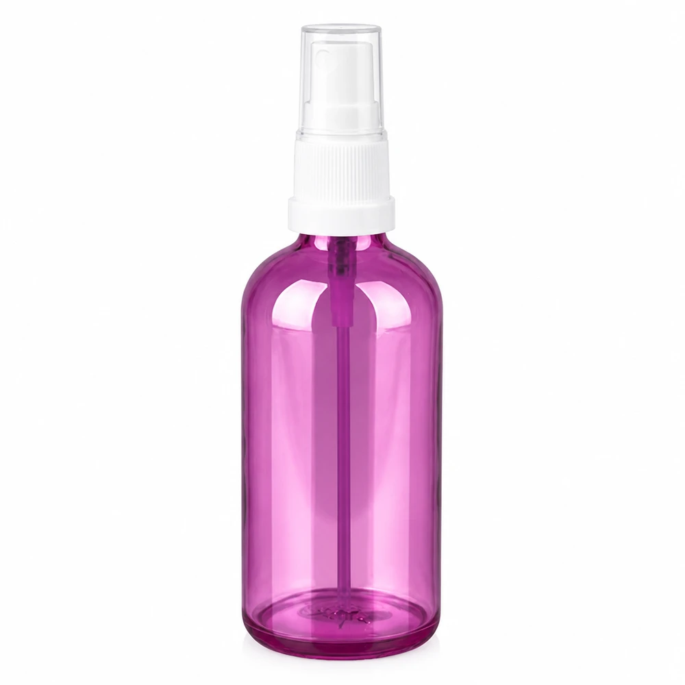 100ml Sprayflasche weiss/transparent Standard PurpleLine UT18/100 Leere Sprayfl lila durchsichtig 100ml zum Befüllen mit Reinigungsmittel oder Toner