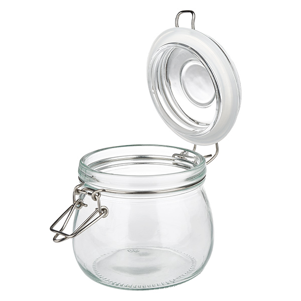 500ml Vorratsglas mit Silikonring und Bügelverschluss UNiTWIST Stapelbares Küchenglas 500ml mit platzsparendem Design für organisierte Vorratskammer
