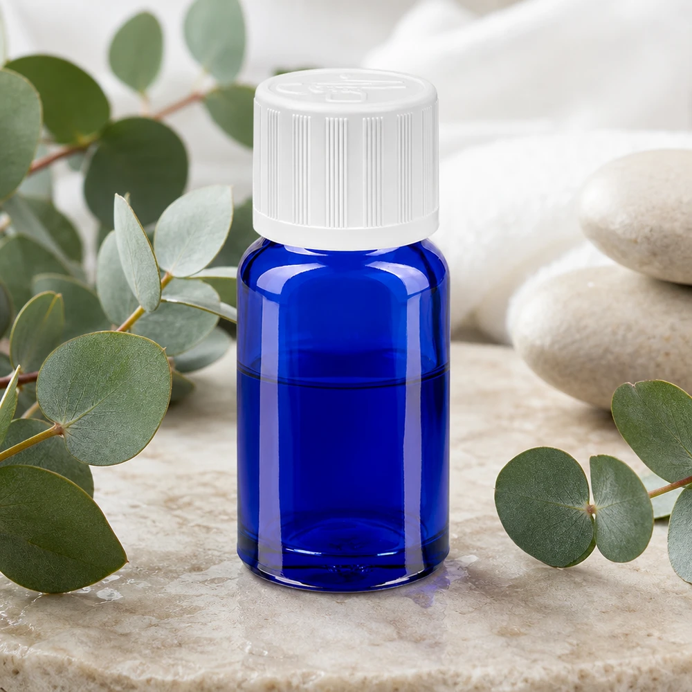 10ml Flasche 11mm Schraubverschluss weiß Standard Kindersicherung BlueLine UT18/10
