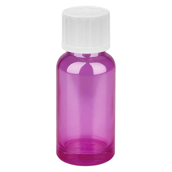 20ml Tropfflasche 1.2mm weiß Standard Kindersicher PurpleLine.UT18/20
