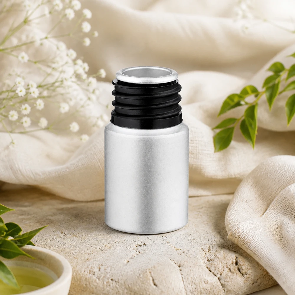 Handliche 10ml Aluminiumflasche mit ergonomischem Design perfekt für unterwegs und Reisen