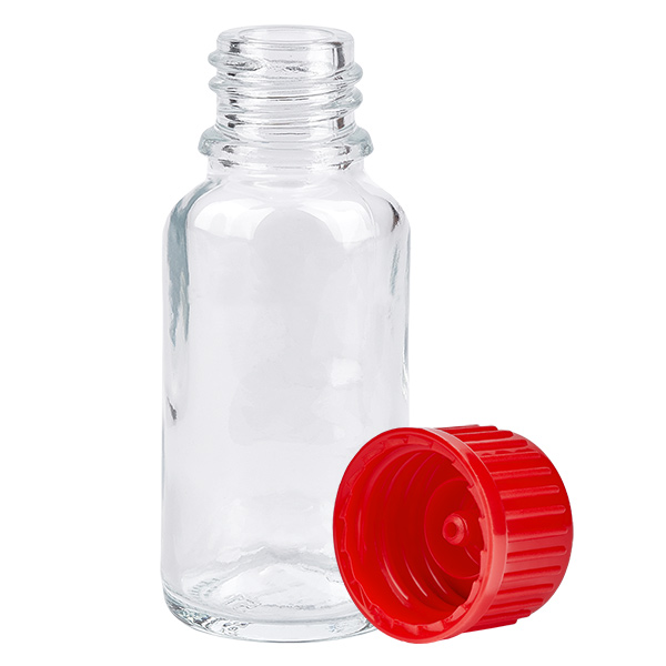 20ml Flasche 11mm Schraubverschluss rot Standard ClearLine UT18/20 20ml Flasche 11mm Schraubverschluss rot Standard ClearLine UT18/20