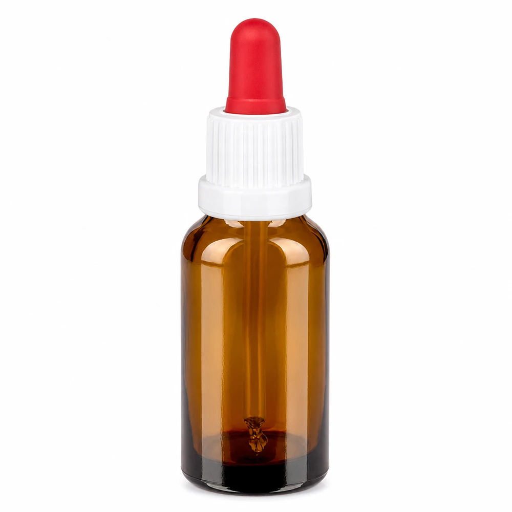 20ml Glasflasche mit Pipettenaufsatz - kompakte Größe für mobile Anwendungen