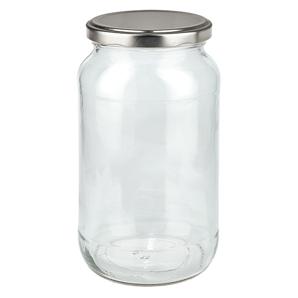 1062ml Rundglas mit BasicSeal Deckel silber UNiTWIST