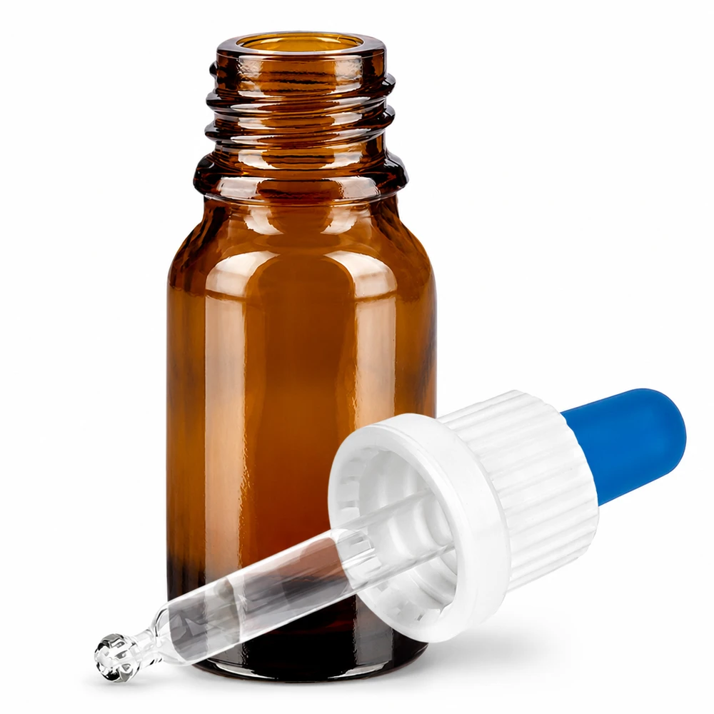 Hochwertige 10ml Pipettenflasche braun mit präzisem Tropfsystem für Flüssigstoffe