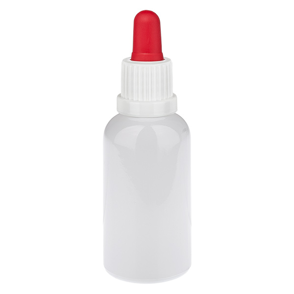 30ml Pipettenflasche weiß/rot Originalitätsverschluss WhiteLine UT18/30 30ml Pipettenflasche weiß/rot Originalitätsverschluss WhiteLine UT18/30