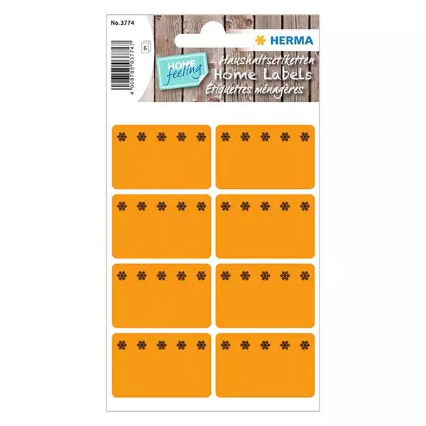 Tiefkühletiketten orange (48 Aufkleber) 26x40mm Tiefkühletiketten orange (48 Aufkleber) 26x40mm