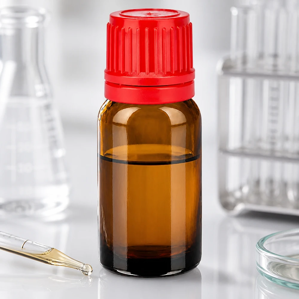 10ml Originalitätsflasche aus UV-Schutzglas mit rotem Tamper-Evident-Verschluss für Sicherheit