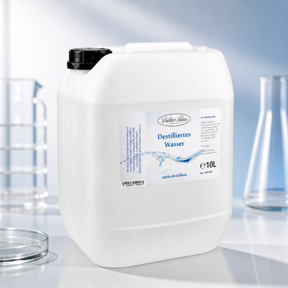 Destilliertes Wasser 10L Doktor-Klaus Destilliertes Wasser 10 Liter Doktor-Klaus mit Schraubverschluss für sichere Lagerung