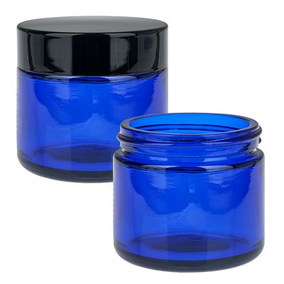 Glastiegel blau